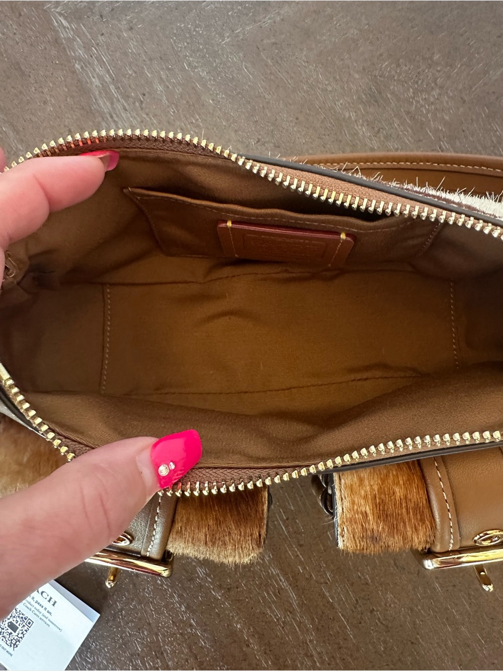 Coach Ashton Shoulder Bag in Haircalf with Cow Print - Picture 8 of 16